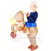Cow-boy Balade sur marron Cheval Gonflable Halloween Noël Les costumes pour Des gamins
