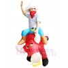 Cow-boy Balade sur rouge Taureau Gonflable Halloween Noël Les costumes pour Adulte