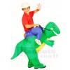 vert Dinosaure Porter moi Balade Sur T-rex Gonflable Halloween Noël Les costumes pour Des gamins