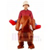 Balade sur marron l'éléphant Gonflable Halloween Noël Les costumes pour Adultes