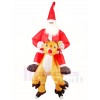 Renne Porter Père Noël Claus Père Noël Gonflable Halloween Noël Les costumes pour Adultes