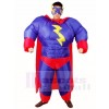 Graisse Superman Violet Super héros Gonflable Halloween Noël Les costumes pour Adultes