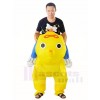 Jaune Chien Porter moi Balade sur Gonflable Halloween Noël Les costumes pour Adultes