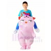 Rose Chat Porter moi Balade sur Gonflable Halloween Noël Les costumes pour Adultes