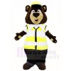 Trafic Police marron Ours Mascotte Les costumes Animal