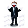 Costume de mascotte de costume noir homme Cartoon