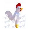 blanc Cock Rooster Mascotte Costume Animal