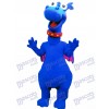 Costume de mascotte moelleuse Dragon bleu mignon Animal