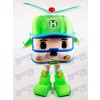Dessin animé de costume de mascotte de voiture robotique vert