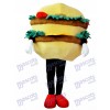 Hamburger avec costume de mascotte au fromage Aliments