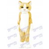 Chat heureux mascotte adulte costume Animal Dessin animé