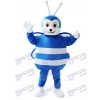 Insecte Costume mascotte abeille bleue et blanche