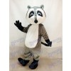 Costume de mascotte raton laveur gris