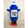 Costume de mascotte de bouteille d'eau bleu foncé avec les chaussures rouges
