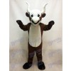 Costume de mascotte de yak au ventre blanc