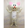 Souris grise avec costume de mascotte nez rouge Animal