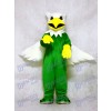 Costume de mascotte Griffin vert avec ailes blanches