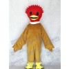 Costume mascotte belle oiseau écarlate avec animal corps brun