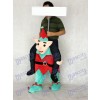 Elf Carry Me Piggy Back Ride sur Costume de mascotte de fantaisie