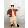 Porc Piglet Hog avec Costume de mascotte chemise et lunettes de soleil