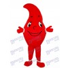 Costume adulte de mascotte de goutte de sang rouge dégoulinant