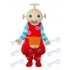 Costume adulte de mascotte de jardin d'antenne de bébé rouge