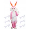 Costume de mascotte de lapin de lapin de Pâques rose Cartoon