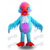 Costume de mascotte oiseau bleu cygne oiseau tête rouge