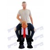 Piggyback Président des États-Unis Carry Me Ride Trump Mascotte Costume