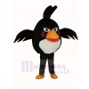 Haute Qualité Noir Oiseau Mascotte Costume
