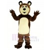 marron Masha Ours Mascotte Costume Dessin animé