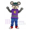 Mignon Chuck E. Cheese Souris avec Vert Chapeau Mascotte Costume