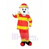 Sparky le Feu Chien avec Orange et Jaune Costume NFPA Mascotte Costume