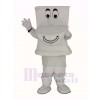 Drôle blanc Toilette Mascotte Costume