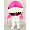 Mignonne Rose Baleine Requin Mascotte Costume Dessin animé