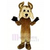 marron Coyote Mascotte Costume Loup Animal