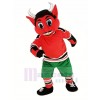 Nouveau Jersey rouge Diable avec vert Pantalon Mascotte Costume
