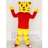 Mignonne Daniel tigre dans rouge Mascotte Costume École