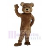 Mignon brun Ours avec Noir Yeux Mascotte Costume