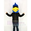 Bleu Oiseau Seulement Tête Mascotte Costume Dessin animé