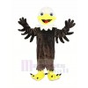 blanc Tête marron Aigle Mascotte Costume Animal