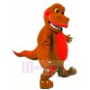 marron Dinosaure Mascotte Costume Dessin animé