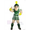 vert spartiate troyen Chevalier Spartyavec Bouclier Mascotte Costume Gens