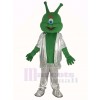 Vert Extraterrestre dans Argent Combinaison Mascotte Costume