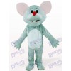 Costume de souris grise avec le nez rouge animal mascotte