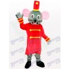 Souris gris le costume de mascotte animal de garde-porte