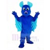 Bleu En volant Chauve souris Mascotte Costume Animal