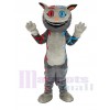 Cheshire Cat avec rouge et Bleu Les yeux Mascotte Costume Dessin animé