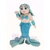 Bleu Sirène Mascotte Costume Dessin animé