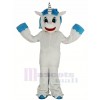 Licorne avec Bleu Crinière Mascotte Costume Dessin animé